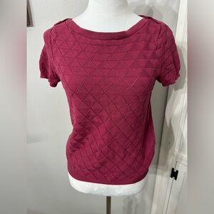 Modcloth Maroon Boxy Ribbed T-Shirt